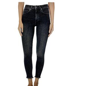 NWT Free People We The Free Raw High-Rise Jegging Size 28  Black